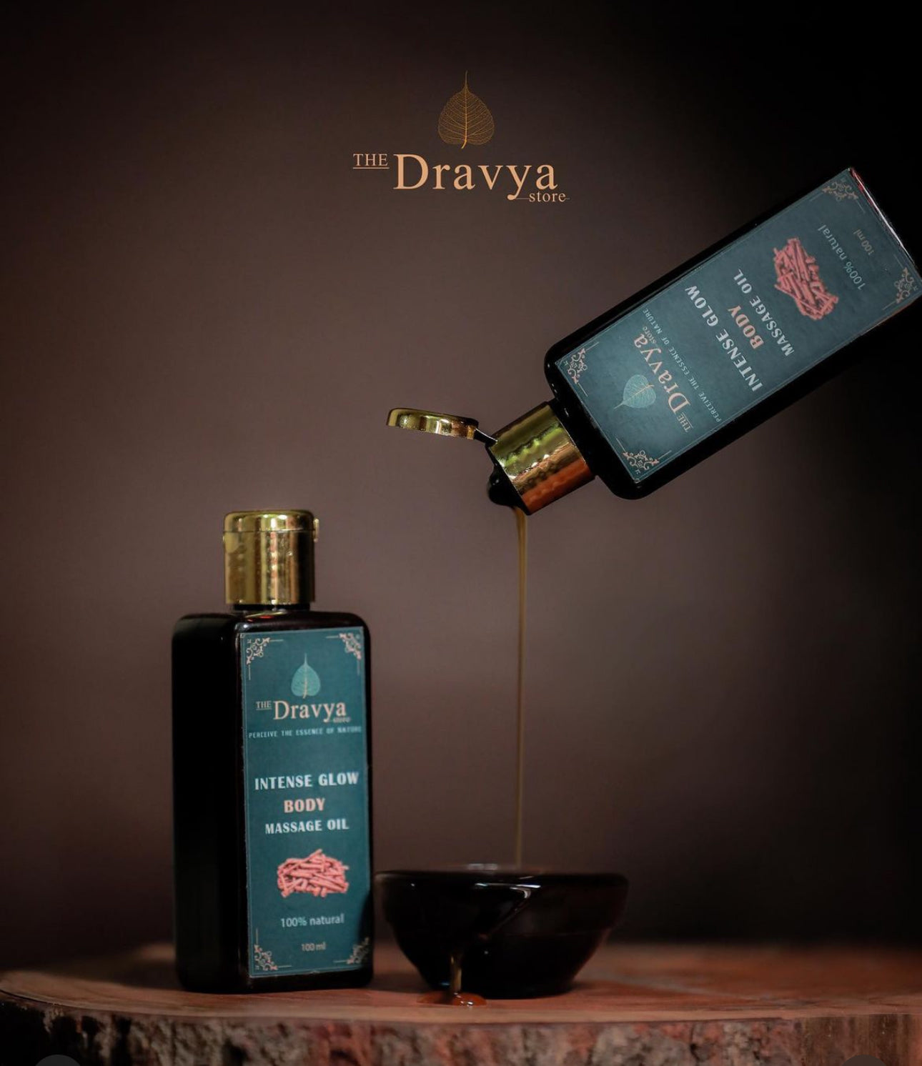 Intense glow body massage oil - for glowing skin - enriched with cow milk , manjistha , yastimadhu,