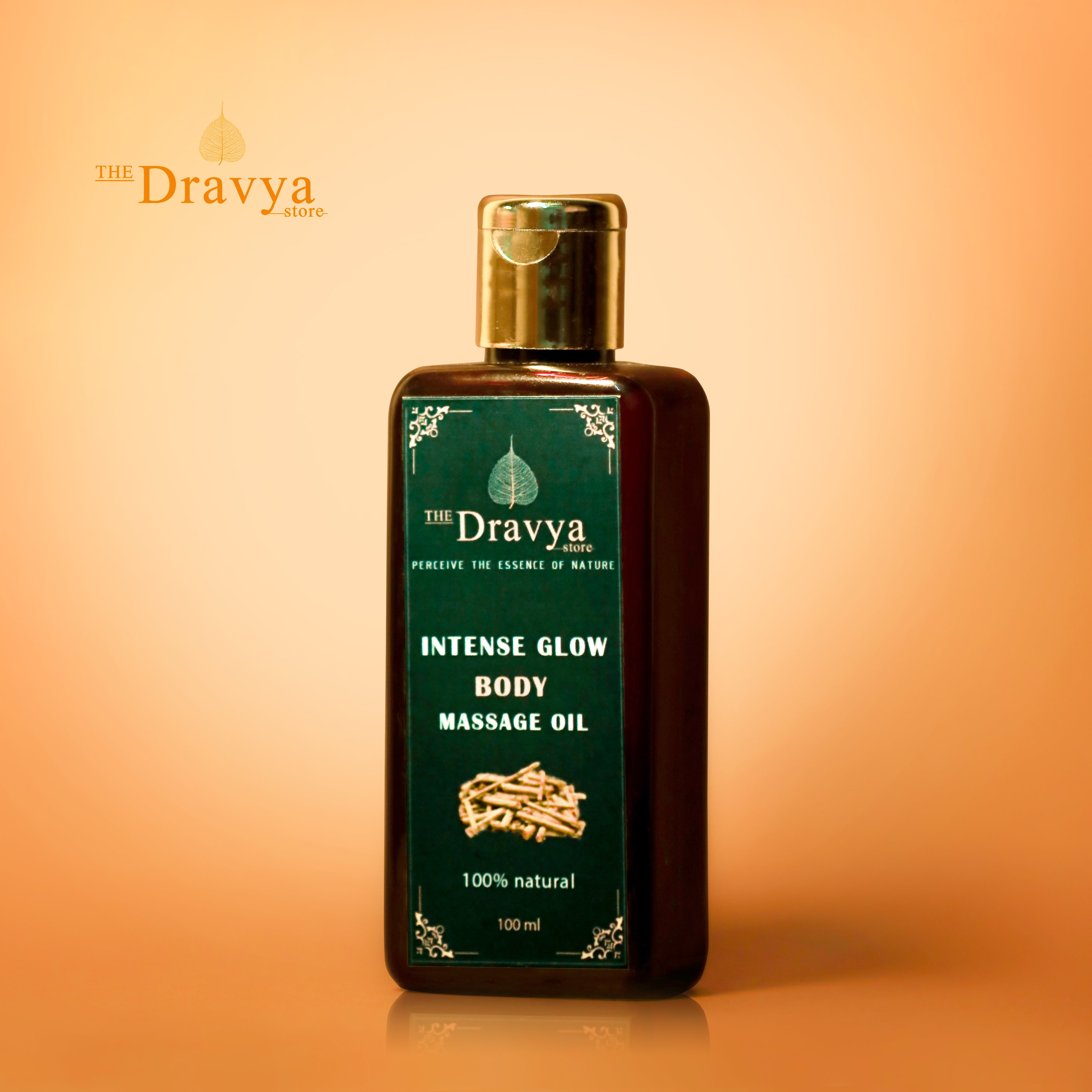 Intense glow body massage oil - for glowing skin - enriched with cow milk , manjistha , yastimadhu,