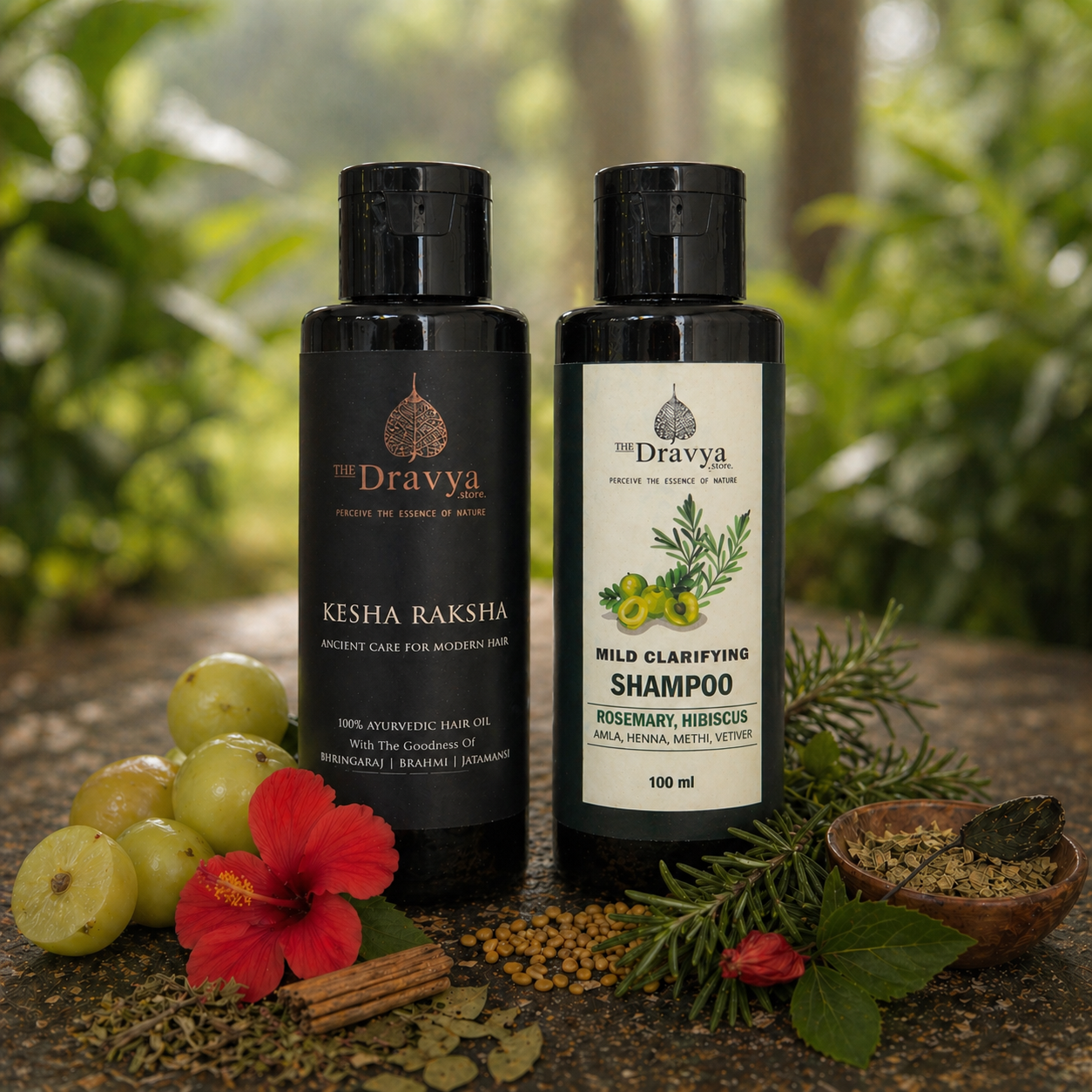 Kesha Raksha™ Nourish & Cleanse Duo - Root Strength Hair oil & Shampoo