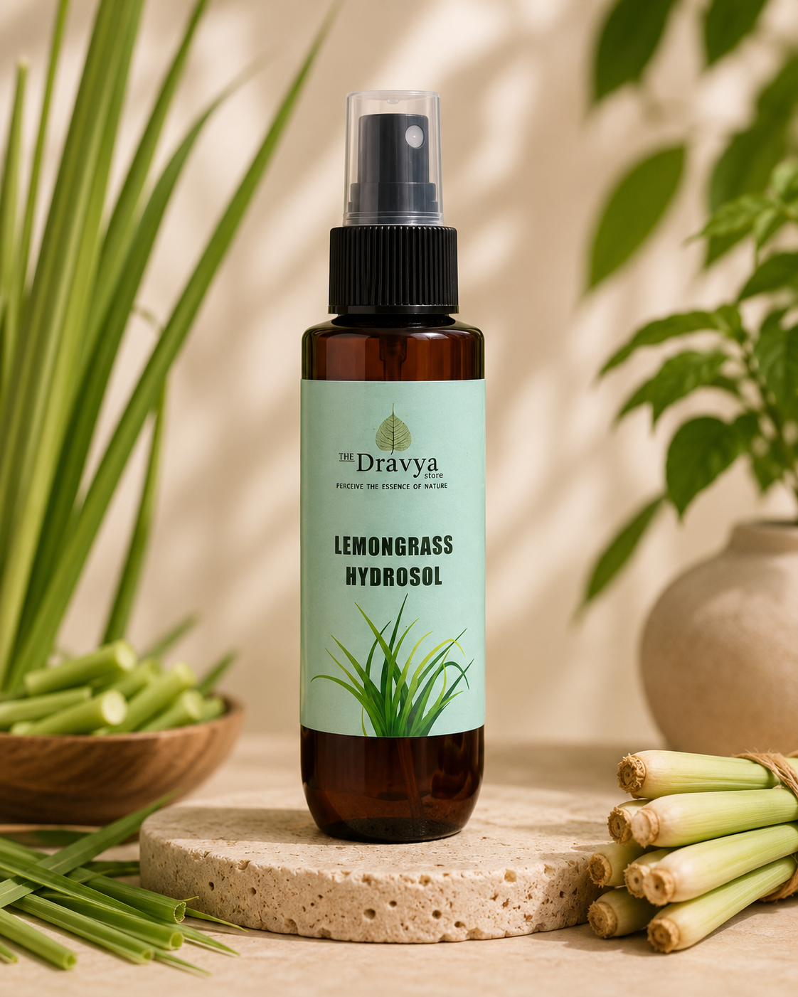 Pure Lemongrass Hydrosol – Refresh • Purify • Tone |Balances Oil • Tightens Pores • Refreshes Naturally