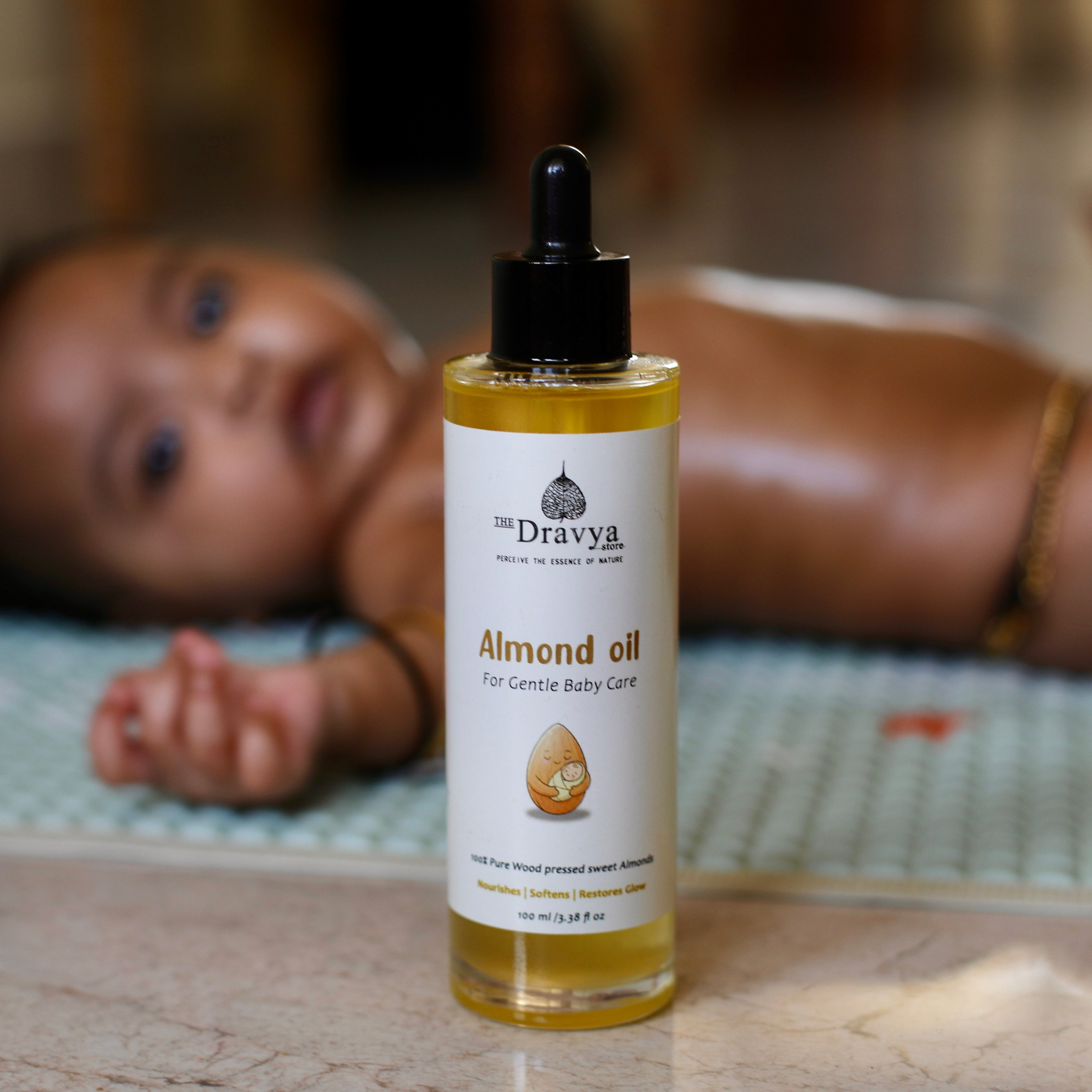 Wood-Pressed Sweet Almond Oil for Babies | Wood-Pressed | Newborn & infant friendly