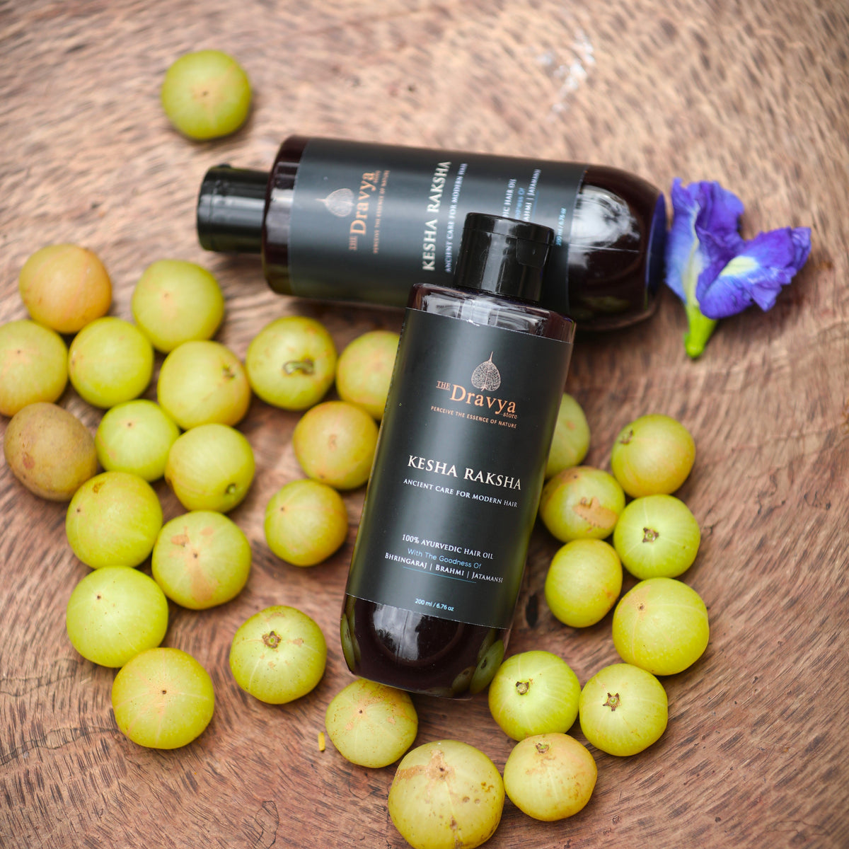 DRAVYA™ Kesha Raksha _
49-Herb Ayurvedic Hair Revival Oil
