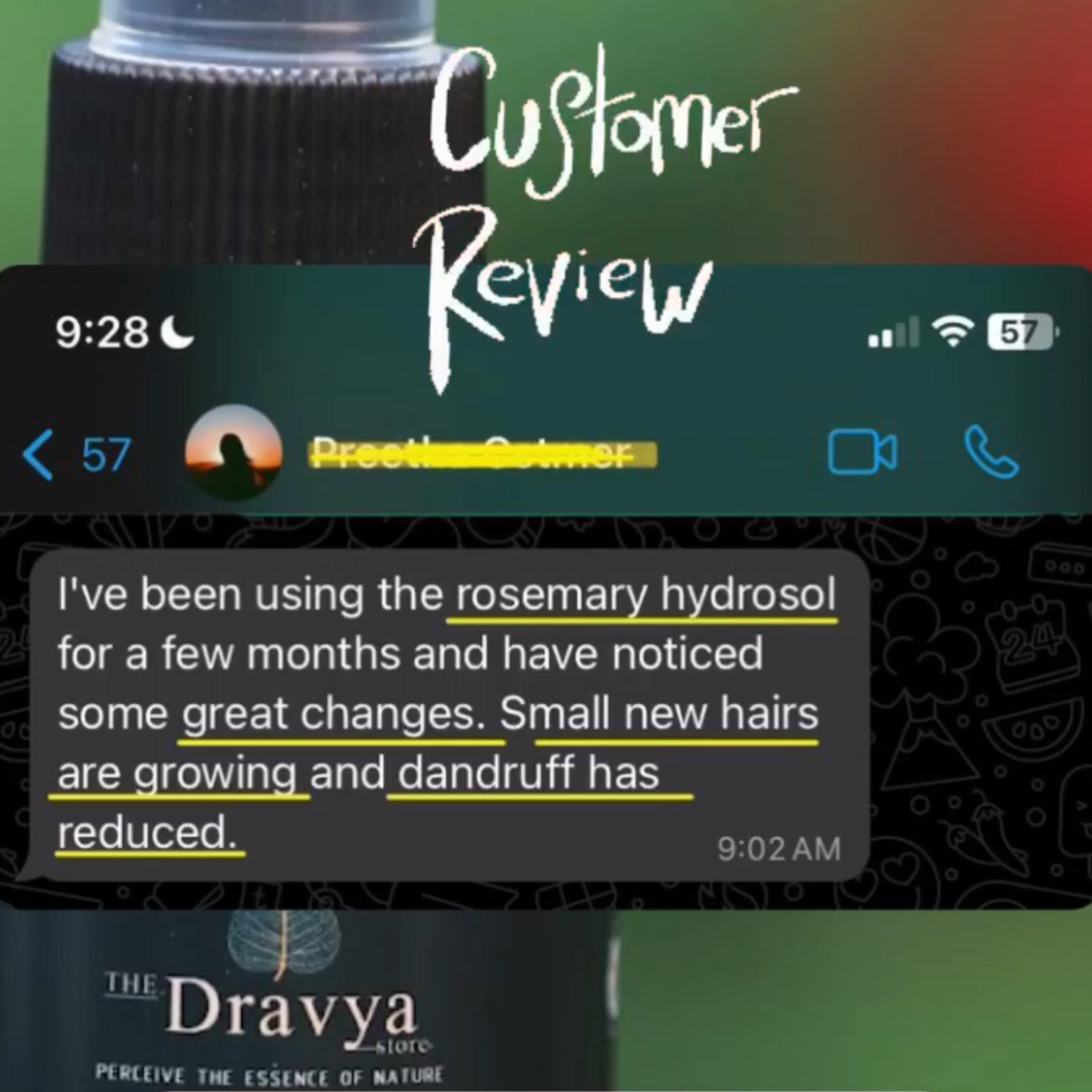 ⁠Pure Rosemary Hydrosol – Scalp & Hair Tonic |Promotes Healthy-Looking Hair