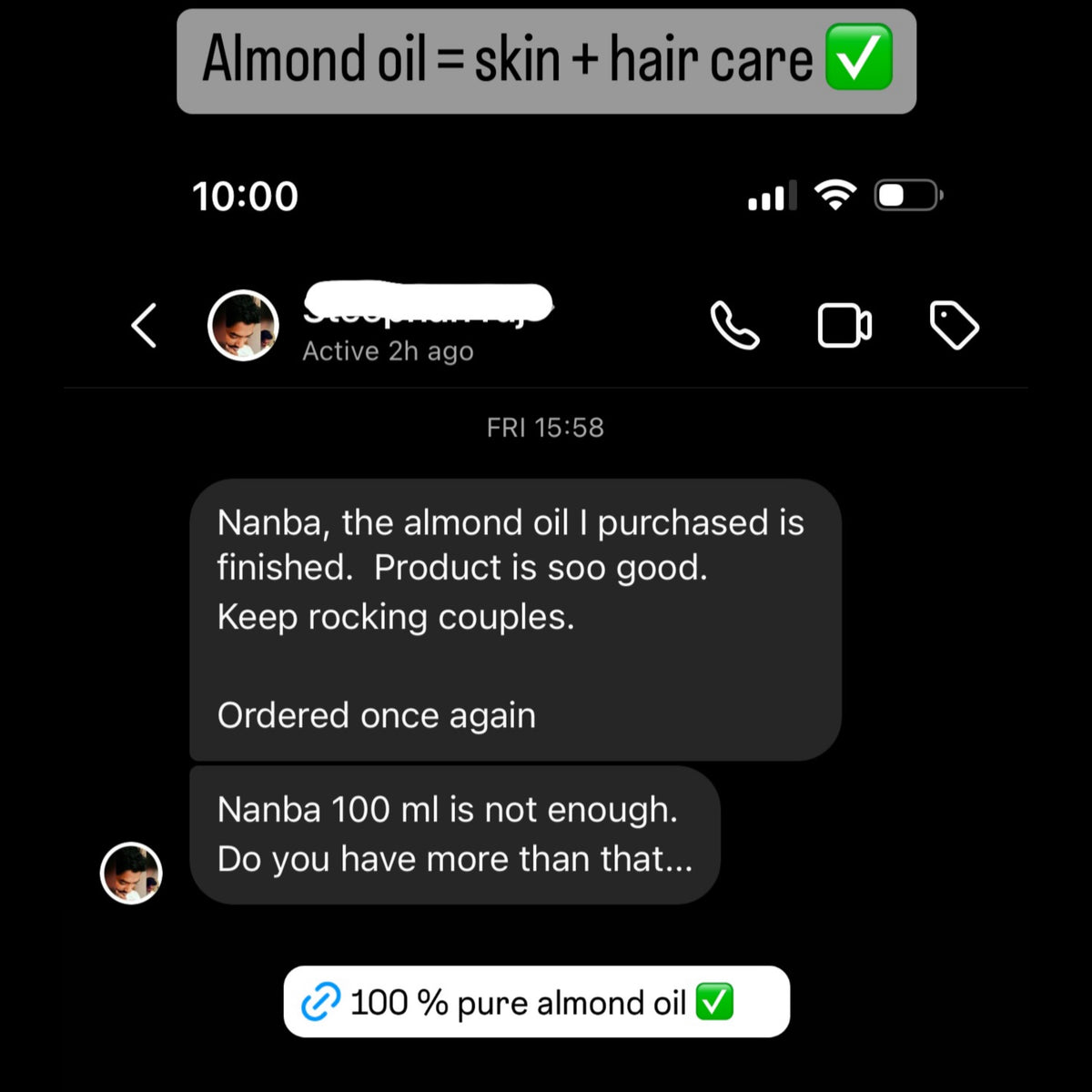 Wood-Pressed Sweet Almond Oil for Babies | Wood Cold Pressed | Newborn & infant friendly