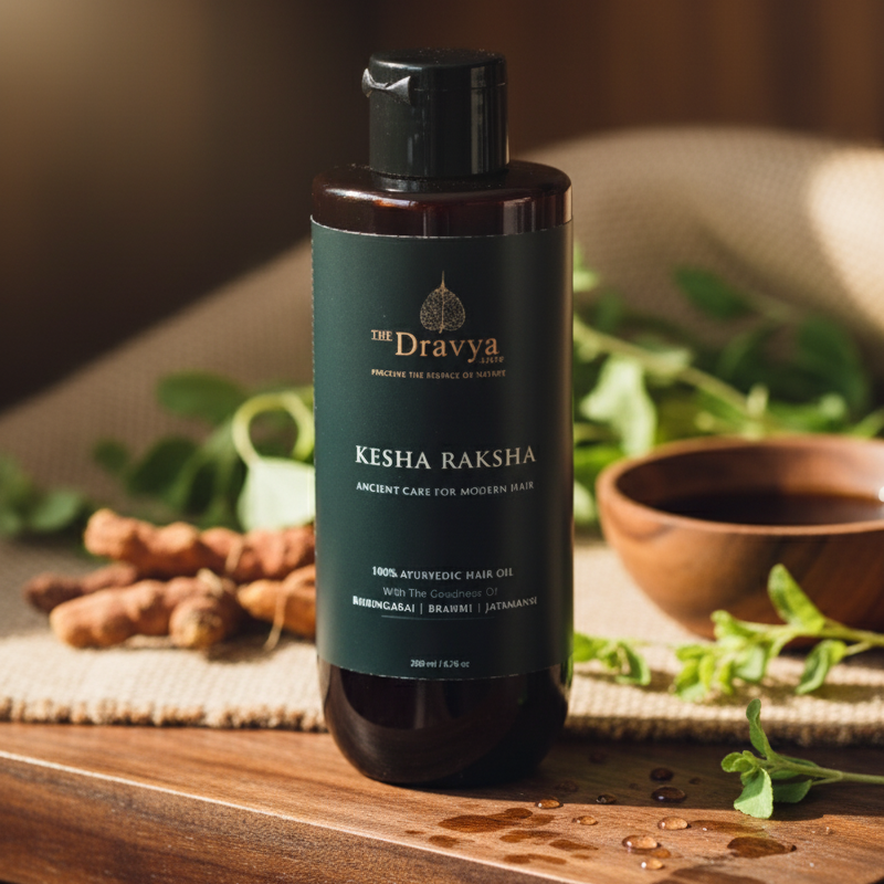 Kesha Raksha Ayurvedic Hair Oil - made with 49 herbs - for healthy scalp and strong hair