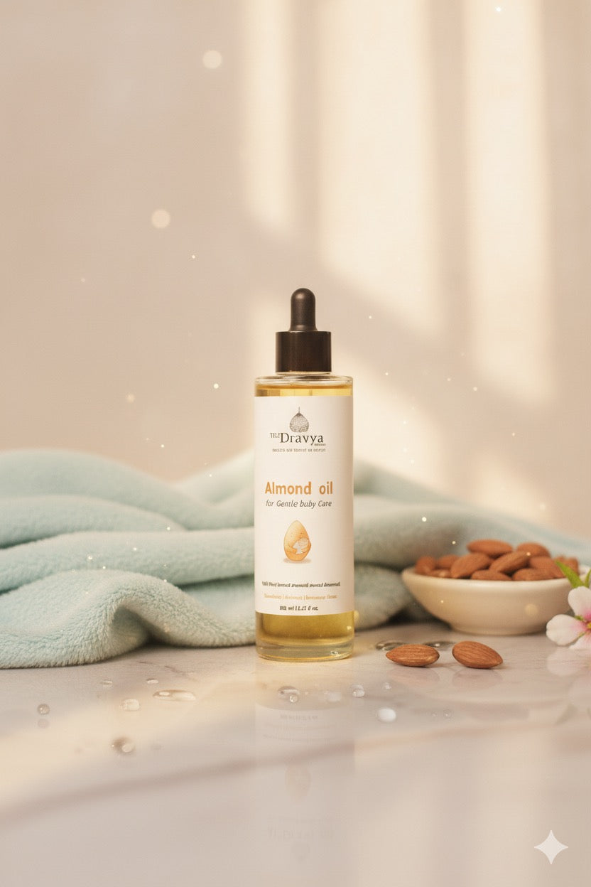 Wood-Pressed Sweet Almond Oil for Babies | Wood Cold Pressed | Newborn & infant friendly
