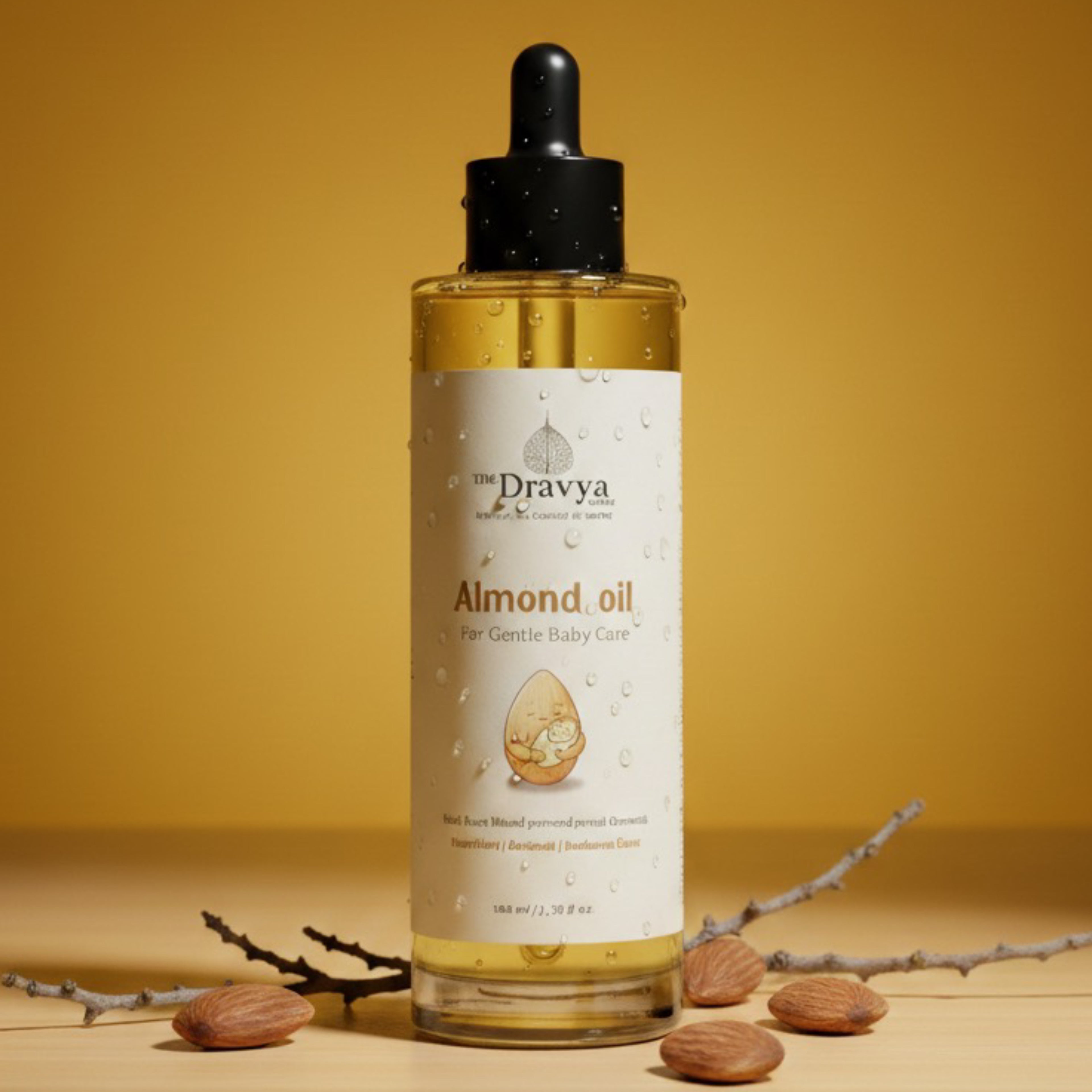 Wood-Pressed Sweet Almond Oil for Babies | Wood-Pressed | Newborn & infant friendly