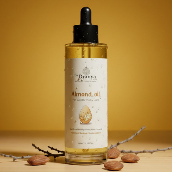 Wood-Pressed Sweet Almond Oil for Babies | Wood Cold Pressed | Newborn & infant friendly