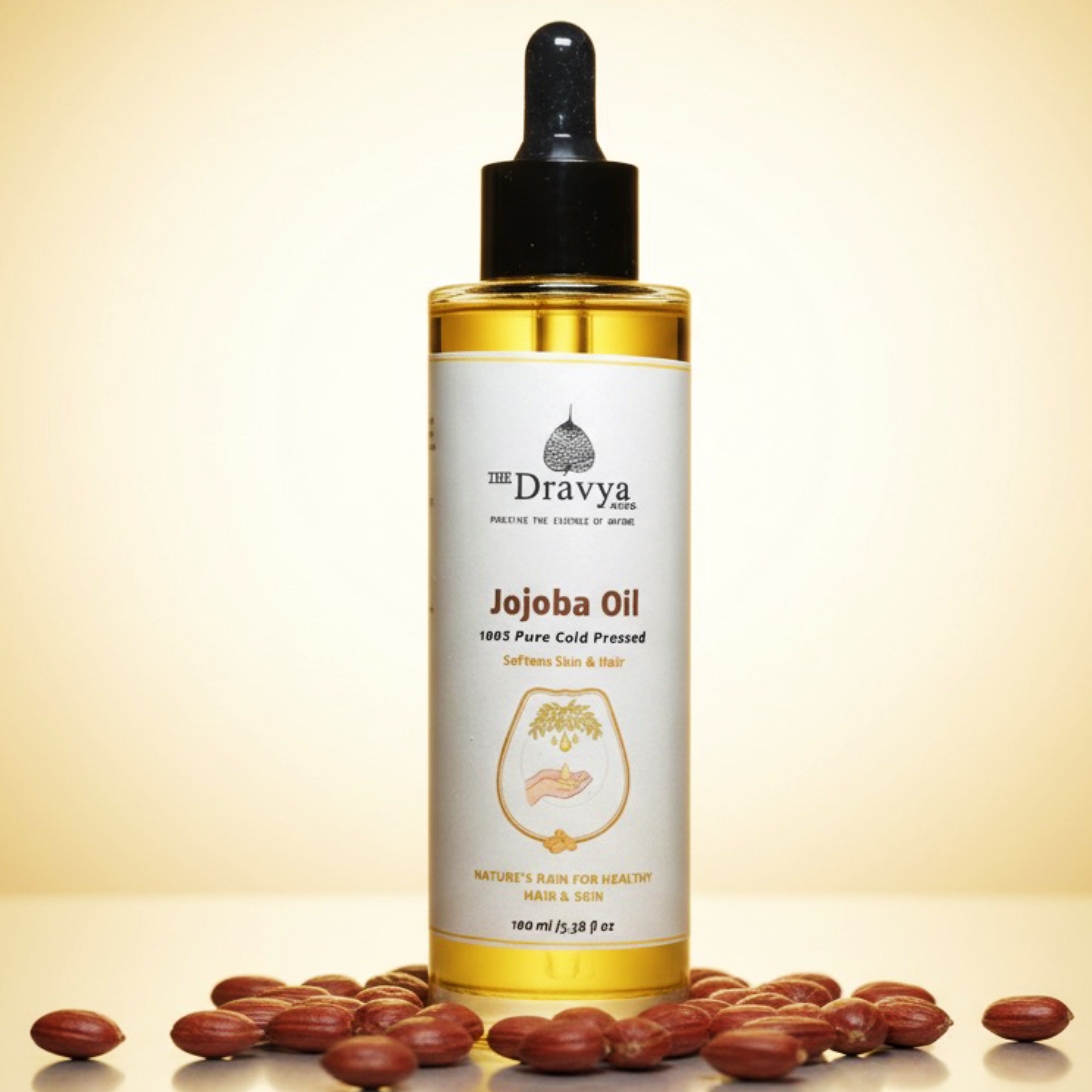 100 % pure wood pressed jojoba oil |Rich in Vitamin E & Antioxidants |Balances Scalp • Adds Natural Shine