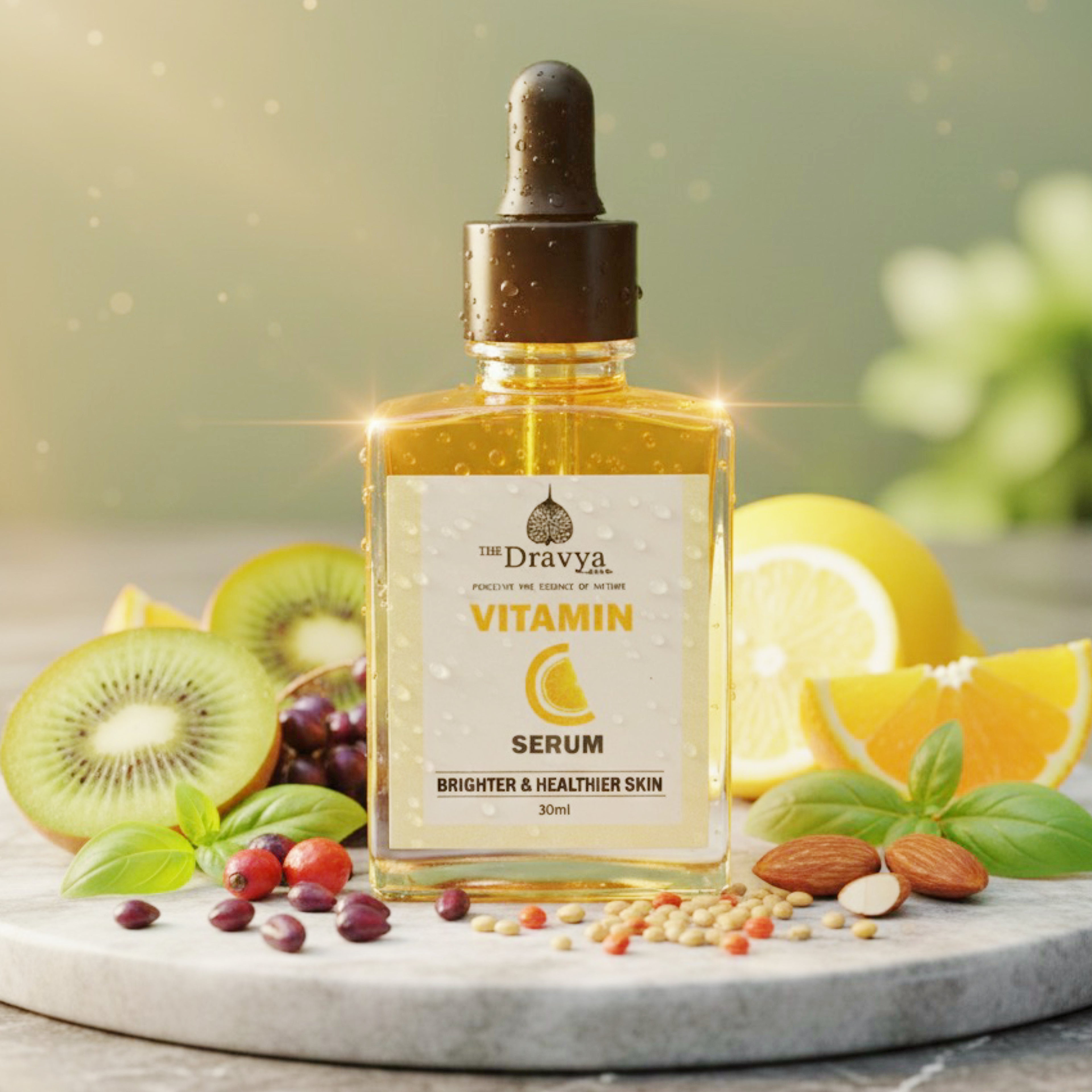 Vitamin C serum - enriched with Grapeseed oil , marula oil , Rosehip oil - No ascorbic acid