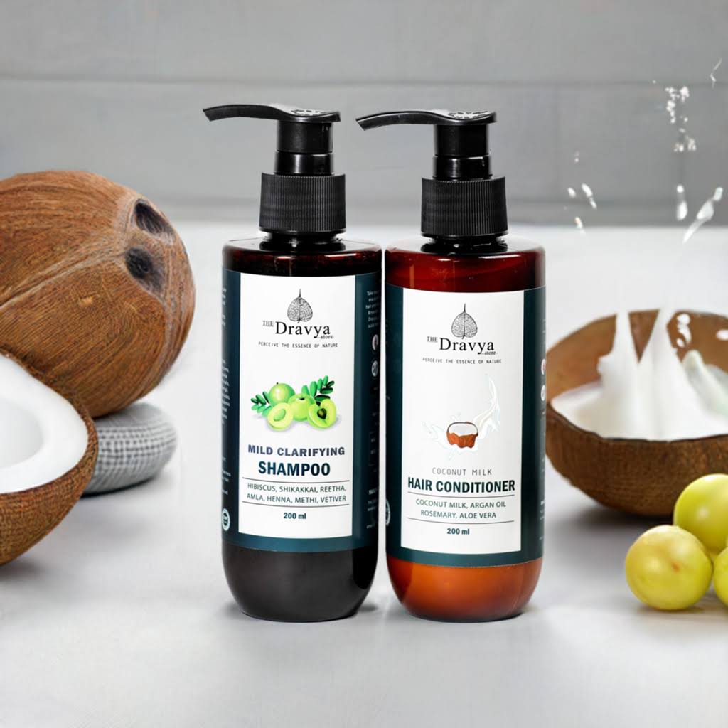 ⁠Ayurvedic hair shampoo and conditioner combo - for daily use -suitable for all hair types